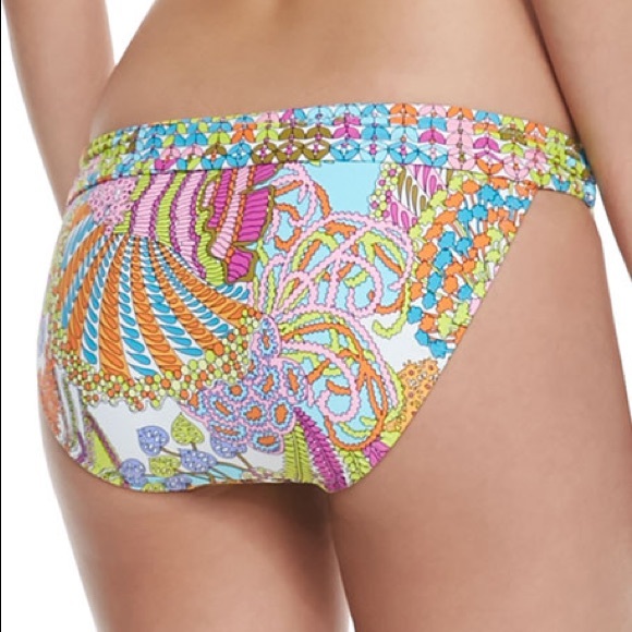 Trina Turk side buckle hipster multi bikini bottom - Picture 3 of 11